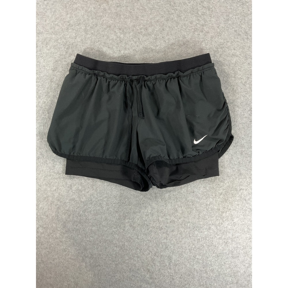 Nike Dri-FIT 2-in-1 Running Shorts Womens Small Black 811541-011 Athletic 2959